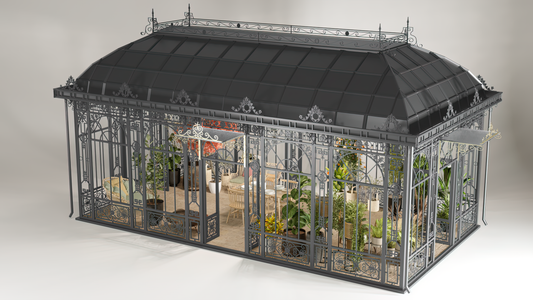 The Belfast - Briquette Grey Greenhouse