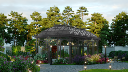 The Belfast - Briquette Grey Greenhouse