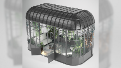 The Roslin - Briquette Grey Greenhouse