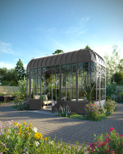 The Roslin - Briquette Grey Greenhouse