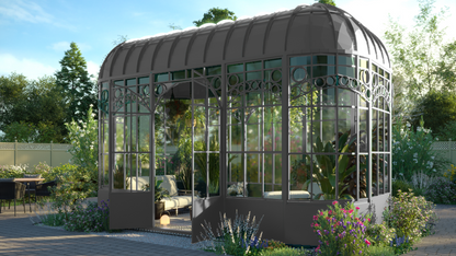 The Roslin - Briquette Grey Greenhouse